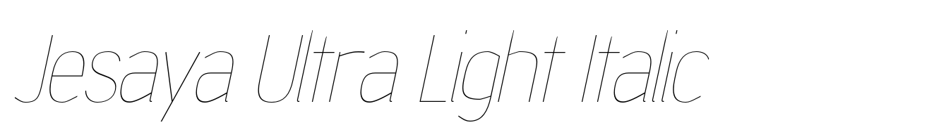 Jesaya Ultra Light Italic
